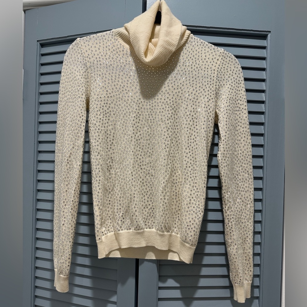 Alice + Olivia Crystal Turtleneck Sweater